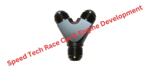 Goodridge AN828-12-10DBK Y-Adapter -12 AN x 10 AN x 10 AN Male, Black @SpeedTech - Picture 1 of 1