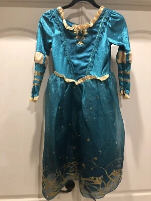 Disney Store Deluxe Princesa Vestido Disfraz Mérida Valiente Niñas Talla 7/8 * Foto 1 de 4