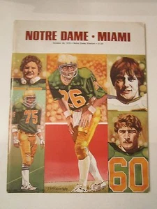 1978 NOTRE DAME VS MIAMI UNIVERSITY FOOTBALL PROGRAM - TUB Q - Picture 1 of 6