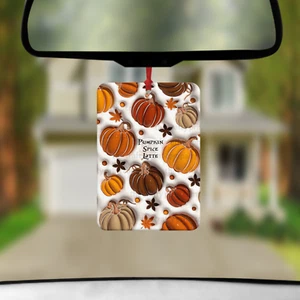 Pumpkin Spice Latte Inflated Car Air Freshener, double sided + fragrance bottle - Picture 1 of 1