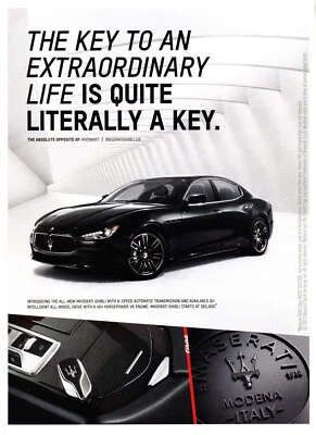 MASERATI CAR magazine promo ad #05 "NOT A CAR" 2013 - Image 1 of 2