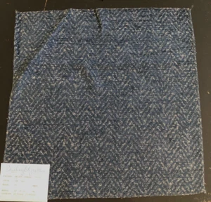 BAILEY & GRIFFIN Cosmati in Navy 17" Woven Chevron Fabric Sample - Picture 1 of 3