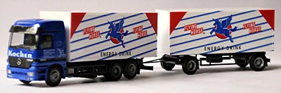 Mercedes Actros L 2553 Getränkekohgz Flying Horse Energy Drink 1:87 Herpa - Immagine 1 di 4