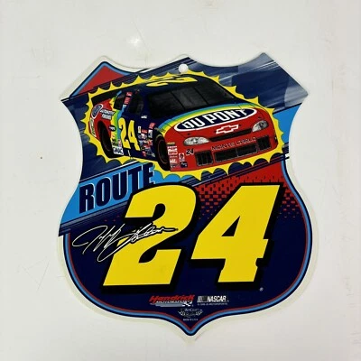Vintage 1999 WinCraft Racing NASCAR Jeff Gordon Route 24 Hendrick Sign - Image 1 of 2