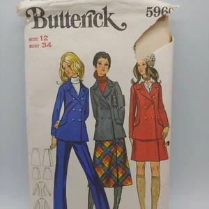 Butterick 5960 Misses Sixe 12 Bust 34 Uncut Sewing Pattern - Picture 1 of 4