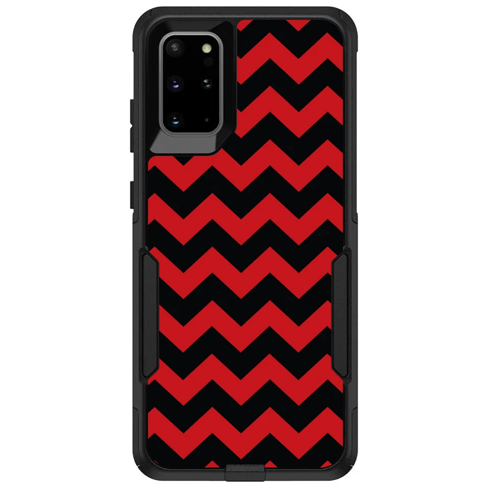 OtterBox Commuter para Galaxy S (elige modelo) negro rojo rayas Chevron Foto 1 de 1