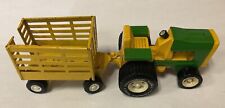 Vintage 1970's Tonka green & yellow tractor with wagon Mini Farm Toy