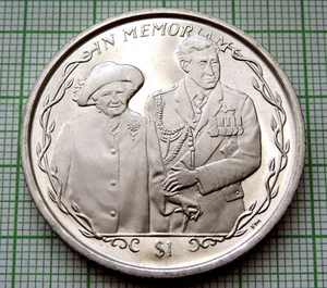BRITISH VIRGIN ISLANDS 2002 1 DOLLAR, Queen Mother and Prince Charles, BU - Picture 1 of 6