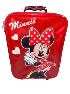 Disney Minnie Mouse Rollaway Carry On Suitcase Wheels Luggage Trolley Vacation - Picture 1 of 21