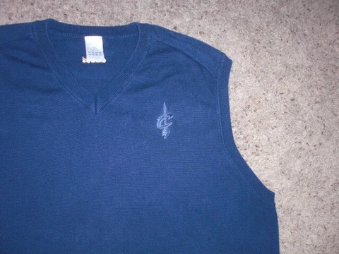 CLEVELAND CAVALIERS blue cotton Adidas Sweater Vest men's 2XL Cover