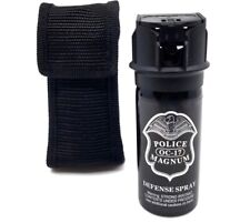 Police Magnum 2oz Flip Top pepper spray Nylon Holster Belt Loop Defense Security