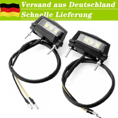 2x 12V LED Kennzeichenleuchte Beleuchtung Nummernschild Anhänger Universal Licht - Bild 1 von 4