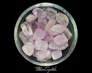 Gemmy! 1 KUNZITE Tumbled Stone Grade A Healing Crystals and Stones #KT10 - Picture 1 of 1