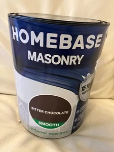 HOMEBASE MASONRY PAINT SMOOTH FOR EXTERIOR VARIOUS COLOURS LARGE 5L TIN - Picture 1 of 2