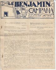 E94 paquebot S.S.CAMPANA - Programme Le BENJAMIN du CAMPANA N° 1 12/7/1935 
