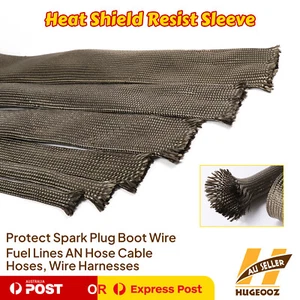 5mm-30mm Expandable Heat Shield Hose Sleeve Spark Plug Wire Flue Lines Wrap Tube - Picture 1 of 12