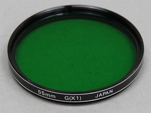 55mm Screw-In Filter Unbranded Wratten G X1 Green Black & White Contrast JAPAN - Picture 1 of 1
