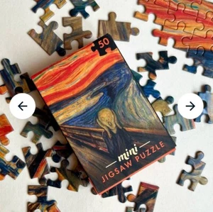 Mini Matchbox Masterpiece Jigsaw Puzzle 50pc The Scream Edvard Munch - Picture 1 of 1