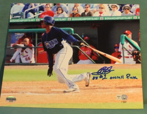 BECKMAN, TIM 2013, 2015-2017 TAMPA BAY RAYS SIGNED BASEBALL PHOTO(MLB Auth) - Picture 1 of 1