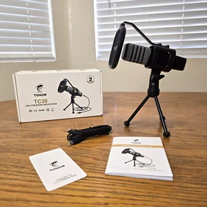 TONOR TC30 USB Cardioid Condenser Computer PC Microphone w Tripod and Pop Filter - Picture 1 of 4