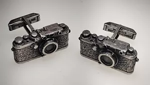 Gemelos grandes vintage con figura de plata esterlina Fenwick Sailors para cámara Leica - Imagen 1 de 3