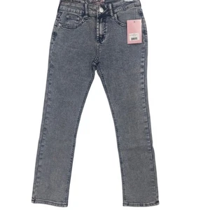 NWT Juicy Couture Girls Denim Jeans Pink Tint Sz. 8 - Picture 1 of 5
