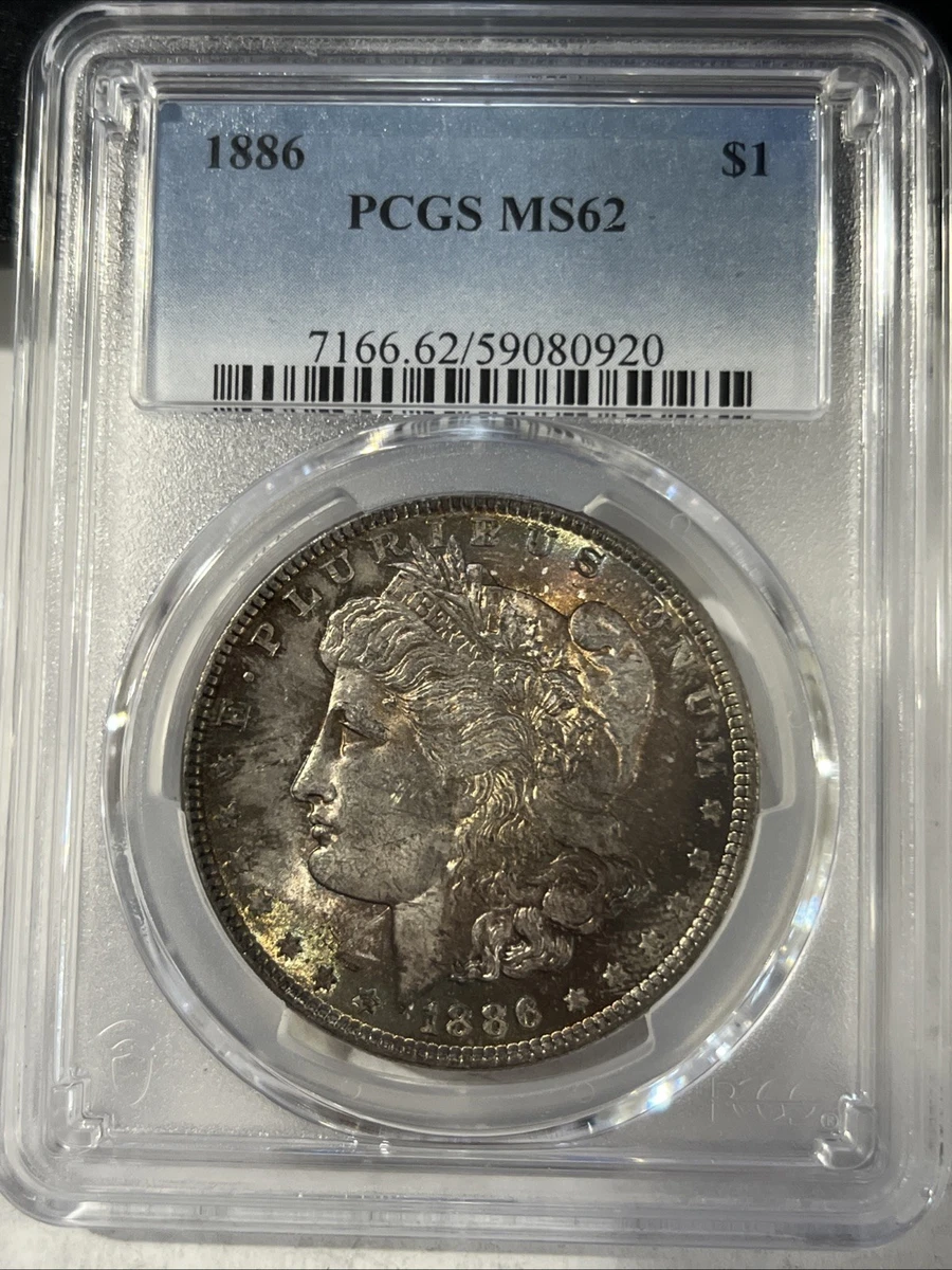 アメリカ　モルガンダラー銀貨1886 MS-62 PCGS MS 62 Graded 1886 Year Morgan US Dollars (1878-1921) for sale | eBay