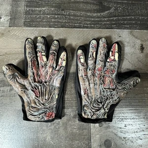 Zombie Monster Kostüm Hände gepolsterte Finger Handschuhe Halloween - Bild 1 von 3