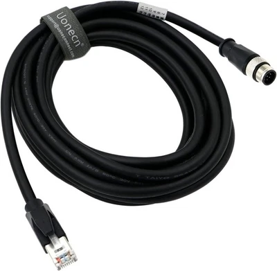 Uonecn M12 8-pinA-Code Male to RJ45 Ethernet Shielded Cable for Cognex Industria - Image 1 of 4