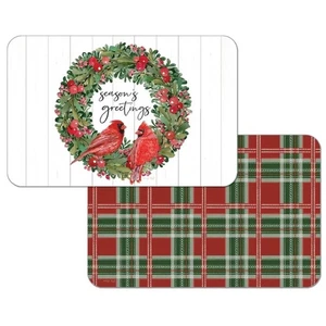 CounterArt Reversible Plastic Placemats, Country Christmas, Set of 4 - Picture 1 of 6