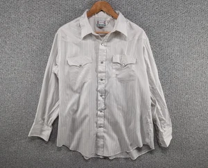 H Bar C California Ranchwear Williams Vintage USA Western Pearl Snap Shirt 17 XL - Picture 1 of 12