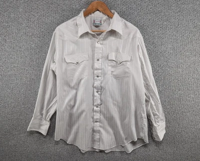 H Bar C California Ranchwear Williams Vintage USA Western Pearl Snap Shirt 17 XL - Image 1 of 4