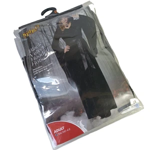 Spirit Black Velvet Hooded Robe Halloween Costume Adult MISSING BELT! - Picture 1 of 5