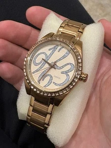 FOSSIL BQ1096 LADIES WATCH STELLA CARISSA ROSE GOLD FACE STEEL BRACELET CRYSTALS - Picture 1 of 4