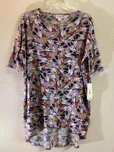 LuLaRoe Disney Mickey Mouse Irma Tunika Shirt Damen Gr. S (8-10) lila NEU - Bild 1 von 6
