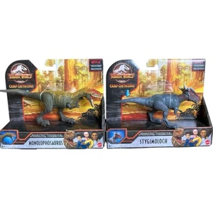 Jurassic World Camp Cretaceo Assalto Selvaggio Stygimoloch Monolophosaurus 2 dinosauri - Foto 1 di 8