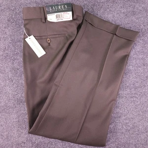 Lauren Ralph Lauren Pants Mens 36x30 Wool Cashmere Dress Slacks Pleated Front - Picture 1 of 10