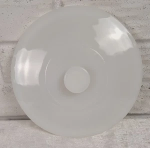 Fire-King White Milk Glass Lid 8" Inner 8-5/8" Outer Round Anchor Hocking USA - Picture 1 of 9