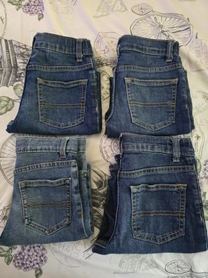 OSHKOSH B'GOSH CLÁSSICO SLIM INFANTIL JEANS AZUL CINTURA AJUSTÁVEL TAMANHO 6R LOTE DE 4 - Imagem 1 de 4