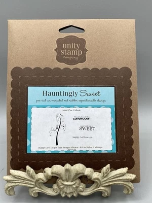 Unity Stamp Company "Hauntingly Sweet" Kit w/4 Pre-Cut Rubber Stamps New - Image 1 of 3