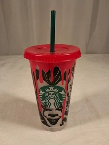 Starbucks Custom Halloween Scream Ghost Drip Reusable Cold Cup Tumbler 24oz - Bild 1 von 6