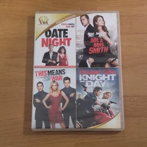 Date Night/Mr. Mrs. Smith/This Means War/Day Knight (DVD, 2015, 4-Film Set) -- - Imagen 1 de 2