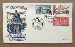 Spain 1959 First Day Cover • Monastery of Guadalupe • 3 Stamp Set - Picture 1 of 5