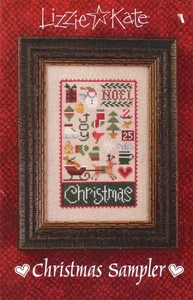 LIZZIE KATE EXCLUSIVE "CHRISTMAS SAMPLER" CROSS STITCH CHART (2007) - BN - Picture 1 of 1
