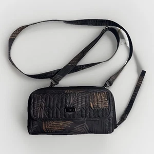 Lug RFID Kickflip 3 Crossbody Bag Geldbörse Quilted Flap With Wristlet Black Lily - Bild 1 von 7