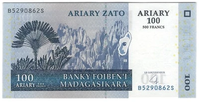 Banknote Madagascar P86b 100 Ariary 2004, crisp - Image 1 of 2