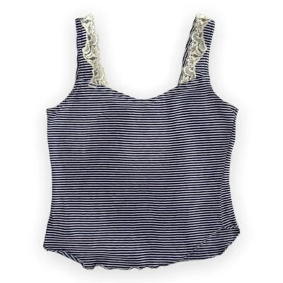 Vintage Blue Striped Guess Tank Top  - Image 1 of 4