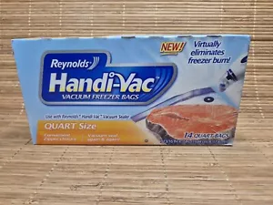 Reynolds Handi-Vac Vacuum Freezer Food Storage Quart Sized Bags 14 Ct FREE SHIP - Picture 1 of 4