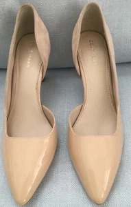 COLE HAAN Women’s Beige Suede & Patent Leather 3” Pumps Size 6B Leather Lined. - Picture 1 of 5