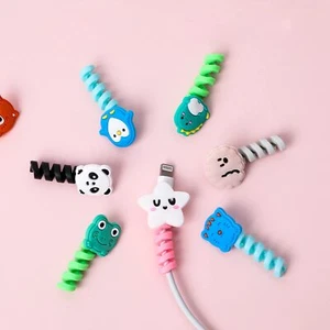 8 Pcs Silicone Charger Cable Protector Mobile Phone Charger End Cord Cute Savers - Picture 1 of 6